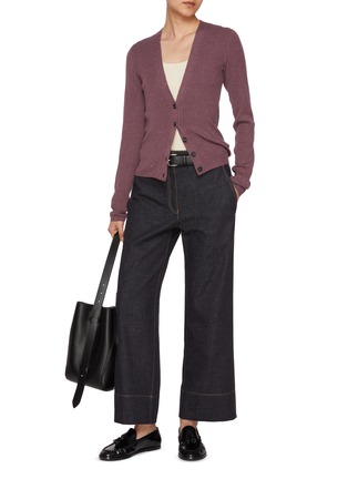 Figure View - Click To Enlarge - BRUNELLO CUCINELLI - Ankle Length Kick Flare Jeans