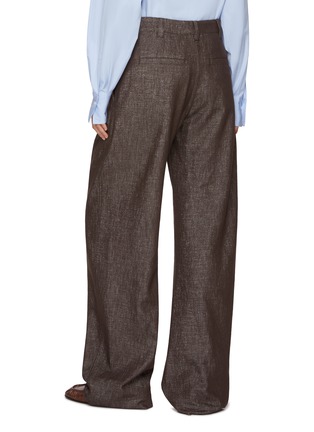 Back View - Click To Enlarge - BRUNELLO CUCINELLI - Pleated Front Slouchy Dark Wash Denim Pants