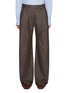 Main View - Click To Enlarge - BRUNELLO CUCINELLI - Pleated Front Slouchy Dark Wash Denim Pants
