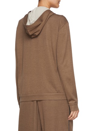 Back View - Click To Enlarge - BRUNELLO CUCINELLI - Hooded Cotton Blend Travel Jacket