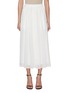Main View - Click To Enlarge - BRUNELLO CUCINELLI - Sheer Pinstripe Gathered Cotton Midi Skirt