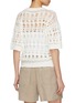 Back View - Click To Enlarge - BRUNELLO CUCINELLI - Half Sleeve Hollow Knit Top