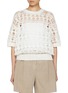 Main View - Click To Enlarge - BRUNELLO CUCINELLI - Half Sleeve Hollow Knit Top