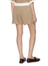 Back View - Click To Enlarge - BRUNELLO CUCINELLI - Sequined Linen Silk Bermuda Shorts