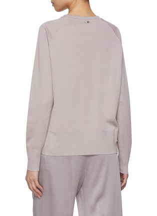 Back View - Click To Enlarge - HERNO - Jersey Effect Knit Top
