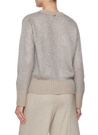 Back View - Click To Enlarge - HERNO - Sequin Knit Sweater