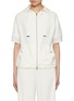 Main View - Click To Enlarge - HERNO - Short Sleeve Silk Cashmere Hooded Jacket