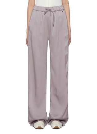 Main View - Click To Enlarge - HERNO - Drawstring Satin Pants