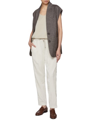 Figure View - Click To Enlarge - HERNO - Corduroy Drawstring Pants