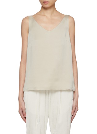 Main View - Click To Enlarge - HERNO - V-Neck Sleeveless Top