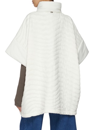 Back View - Click To Enlarge - HERNO - Batwing Sleeve Wave Puffer Jacket
