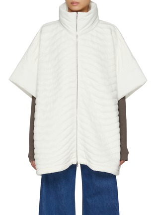 Main View - Click To Enlarge - HERNO - Batwing Sleeve Wave Puffer Jacket