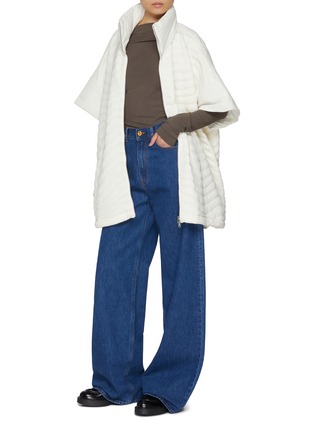 Figure View - Click To Enlarge - HERNO - Batwing Sleeve Wave Puffer Jacket