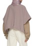 Back View - Click To Enlarge - HERNO - Puff Pocket Zip Up Wool Cashmere Poncho
