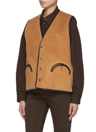 Detail View - Click To Enlarge - BLAZÉ MILANO - Tatoosh Gliss Shearling Gilet