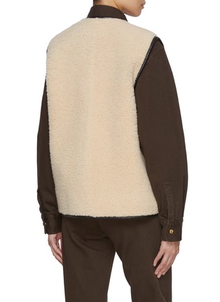 Back View - Click To Enlarge - BLAZÉ MILANO - Tatoosh Gliss Shearling Gilet