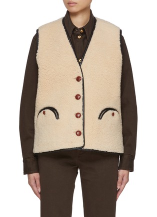 Main View - Click To Enlarge - BLAZÉ MILANO - Tatoosh Gliss Shearling Gilet