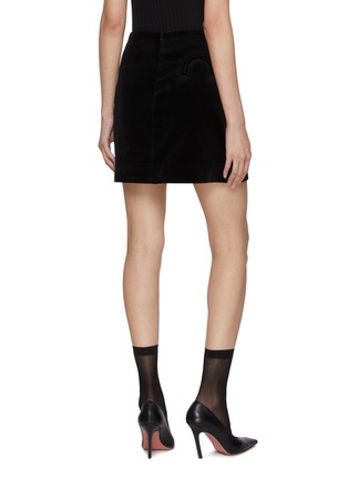 Back View - Click To Enlarge - BLAZÉ MILANO - Jealousy Coci Cotton Velvet Mini Skirt