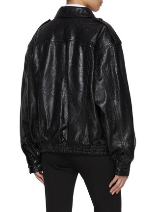 Back View - Click To Enlarge - BLAZÉ MILANO - Emera Charlie Leather Bomber Jacket