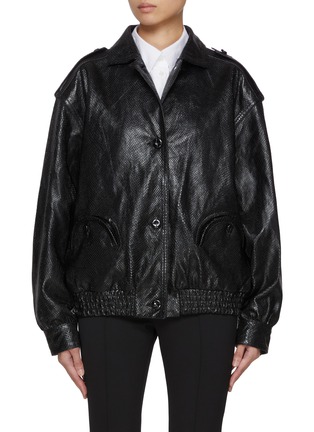 Main View - Click To Enlarge - BLAZÉ MILANO - Emera Charlie Leather Bomber Jacket