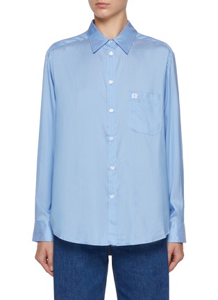 Main View - Click To Enlarge - BLAZÉ MILANO - Ruby Anabas Silk Stripe Shirt