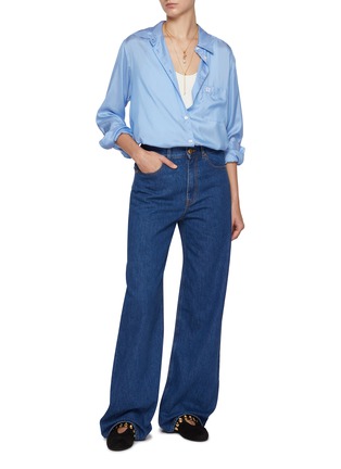 Figure View - Click To Enlarge - BLAZÉ MILANO - Ruby Anabas Silk Stripe Shirt