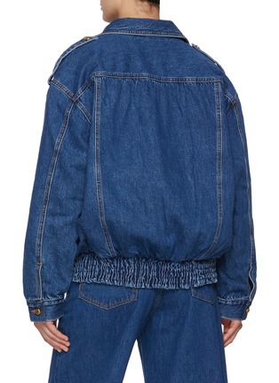 Back View - Click To Enlarge - BLAZÉ MILANO - Nariida Charlie Cotton Denim Bomber Jacket