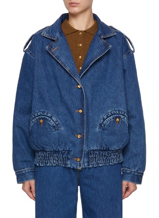 Main View - Click To Enlarge - BLAZÉ MILANO - Nariida Charlie Cotton Denim Bomber Jacket