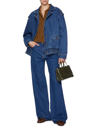 Figure View - Click To Enlarge - BLAZÉ MILANO - Nariida Charlie Cotton Denim Bomber Jacket