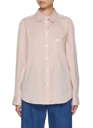 Main View - Click To Enlarge - BLAZÉ MILANO - Catalina Anabas Striped Silk Cotton Shirt