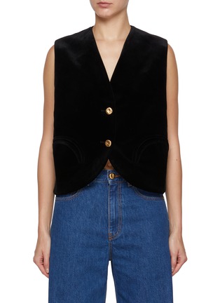 Main View - Click To Enlarge - BLAZÉ MILANO - Jealousy Gliss Velvet Gilet