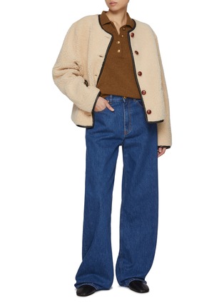 Figure View - Click To Enlarge - BLAZÉ MILANO - Tatoosh Gliss Reversible Shearling Bolero