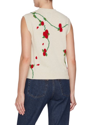 Back View - Click To Enlarge - BARRIE - English Garden Cashmere Knit Vest
