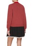Back View - Click To Enlarge - BARRIE - Mini Thistle Cashmere Knit Cardigan