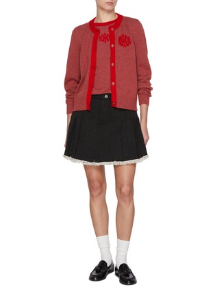Figure View - Click To Enlarge - BARRIE - Mini Thistle Cashmere Knit Cardigan