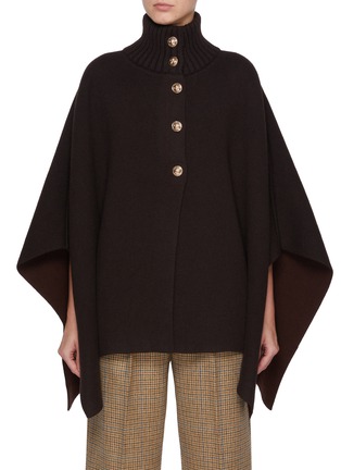 Main View - Click To Enlarge - BARRIE - High Neck Button Up Cape