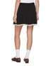 Back View - Click To Enlarge - BARRIE - Frayed Hem Side Buckle Pleated Cashmere Cotton Skirt
