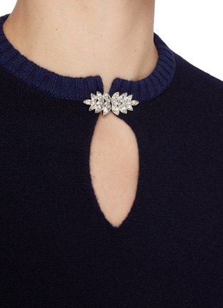  - BARRIE - Strass Embellished Cashmere Knit Top