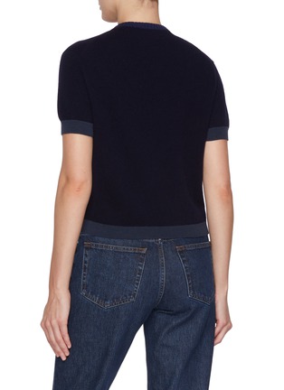 Back View - Click To Enlarge - BARRIE - Strass Embellished Cashmere Knit Top