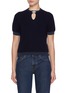 Main View - Click To Enlarge - BARRIE - Strass Embellished Cashmere Knit Top