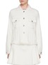 Main View - Click To Enlarge - BARRIE - Pleated Light Wash Denim Jacket