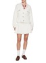 Figure View - Click To Enlarge - BARRIE - Pleated Light Wash Denim Jacket
