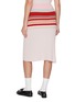 Back View - Click To Enlarge - BARRIE - Striped Ribbed Cashmere Knit Midi Skirt