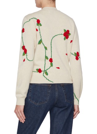 Back View - Click To Enlarge - BARRIE - English Garden Cashmere Knit Cardigan