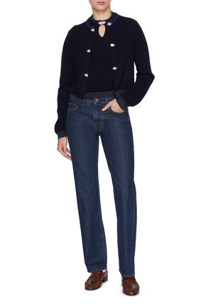 Figure View - Click To Enlarge - BARRIE - Strass Embellished Cashmere Knit Cardigan