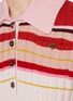  - BARRIE - Striped Ribbed Knit Polo Shirt
