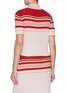 Back View - Click To Enlarge - BARRIE - Striped Ribbed Knit Polo Shirt