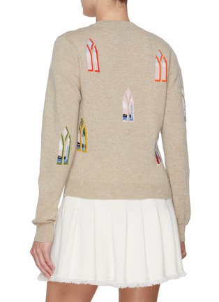 Back View - Click To Enlarge - BARRIE - Window Intarsia Knit Sweater