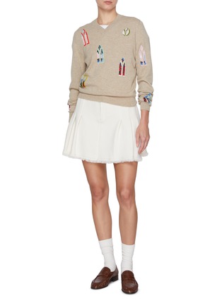 Figure View - Click To Enlarge - BARRIE - Window Intarsia Knit Sweater