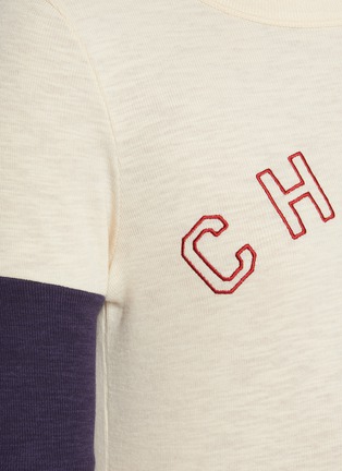  - CHLOÉ - Varsity Sleeve Cotton Wool T-Shirt